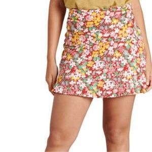 Toad&Co Chaka Floral Ruffle Outdoor Gorpcore Organic Cotton Athletic Skirt XS